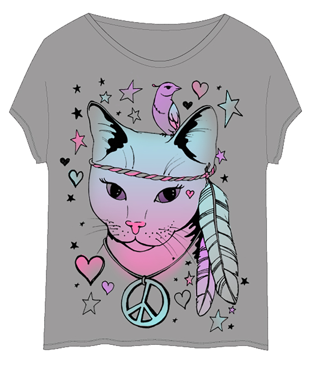 Dreamy Cat t-shirt design for Daydreamer LA by Steph Calvert Art