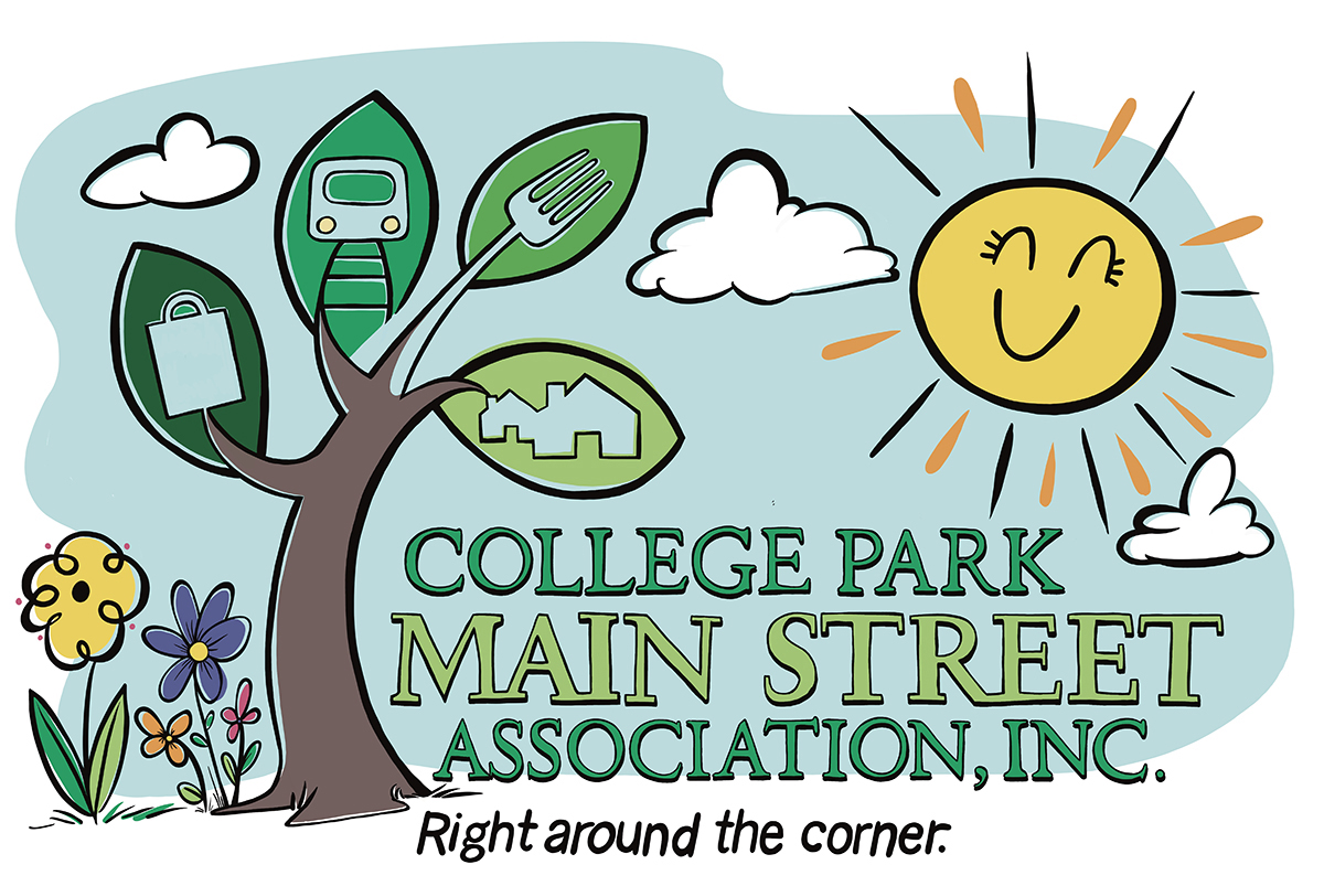 Freelance Graphic Design Portfolio - College Park Sticker Design by Steph Calvert Art