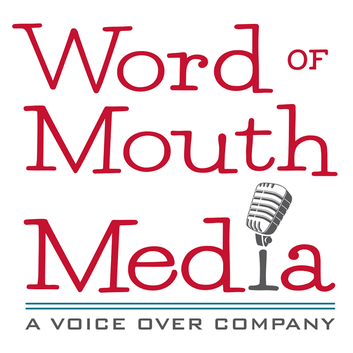 Logo Design and Branding Portfolio - Word of Mouth Media Retro Logo by Steph Calvert Art