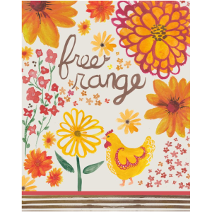 Free Range Chicken Art Print – 8x10 Farmhouse Kitchen Wall Decor